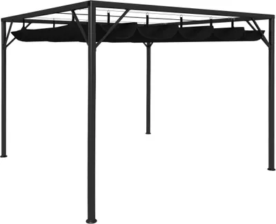 Produktbild von Gartenpavillon mit ausziehbarem Dach 3×3 m Anthrazit