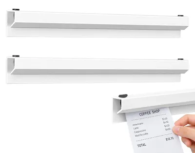 Selbstklebende Bestellstangen 30 cm, 2er-Set Ticket-Halter