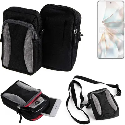Produktbild von K-S-Trade Holster Schutz Hülle kompatibel mit Nubia Z60S Pro Handy Hülle Gürteltasche Umhängetasche mit Zusatzfach schwarz