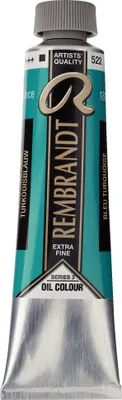 Image de Rembrandt peinture à l'huile en tube 40 ml bleu turquoise 522