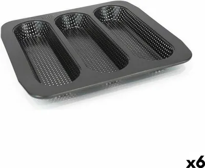 Obrázek produktu pro Forma na bagety quttin perforovaná 28 x 28 x 2,7 cm (6 kusů)