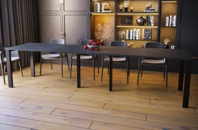 Image de Endo-Möbel XXL Table à manger Vast 130cm - 330cm extensible Table de cuisine (béton foncé)