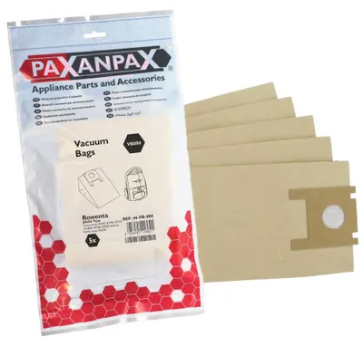 Staubsaugerbeutel VB080, 5er Pack, kompatibel mit Rowenta ZR455