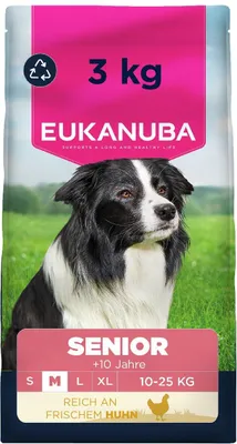 Imagen del producto de Alimento para perros EUKANUBA Senior, tamaño mediano, rico en pollo fresco, 3 kg