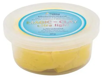 Produktbild von Glorex Magic-Clay gelb 40 g