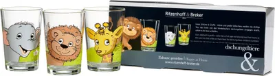 Produktbild von Trinkglas "Dschungeltiere" 3er Pack