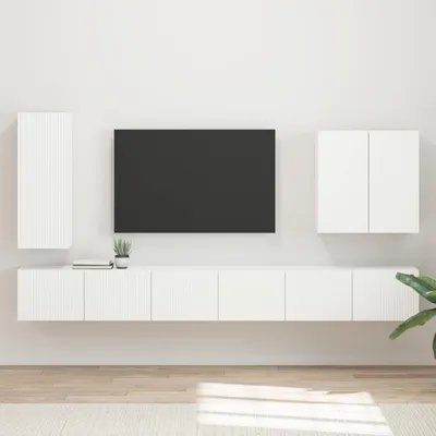 Immagine prodotto di Maison Exclusive - Set di 6 mensole a parete per televisore, colore bianco