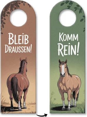 Produktbild von Komm rein Bleib draußen Pferd Türhänger Pferd