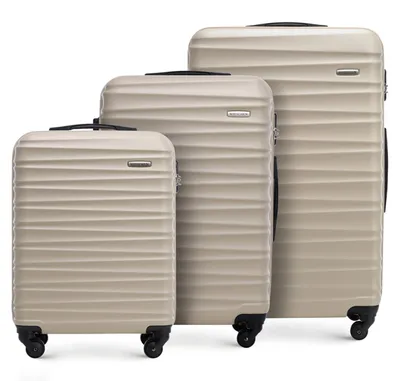 Produktbild von WITTCHEN Reisekoffer 3er Koffer-Set Rollkoffer Trolley Handgepäck Reisekofferset