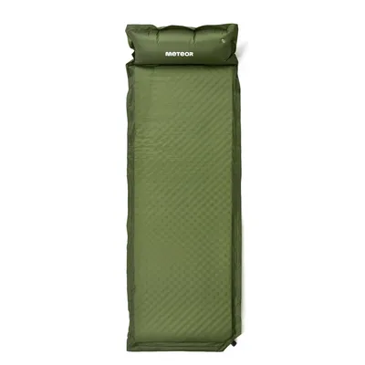 Produktbild von Camping Isomatte, Kompakte, Selbstaufblasende Schlafmatte mit leichtem, Ultraleichte Isomatte mit Kopfkissen Meteor 200×66×3,8 cm grün