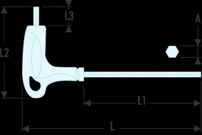 Image de Facom Stiftschluessel T-Griff 6-Kant SLS 4 mm