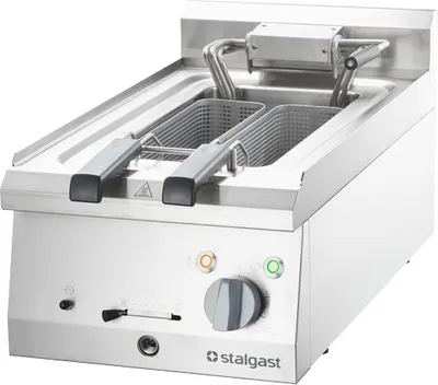 Produktbild von Gastro Fritteuse 10 Liter - Tischmodell, 9 kW, Edelstahl, mit Kaltzone