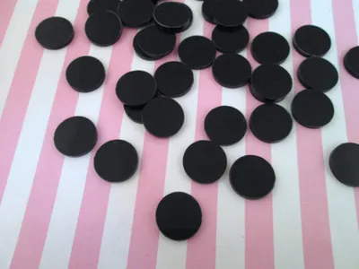 20 runde Acrylscheiben, 3 mm dick, 1 cm, schwarz