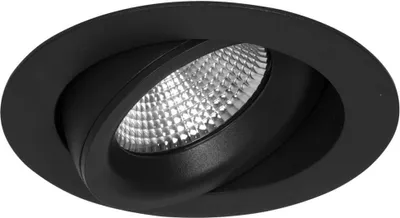 Obrázok produktu pre LED vstavané svietidlo Junistar Lux isosafe 7W 560lm 3000K čierne okrúhle CRI 98 stmievateľné IP44