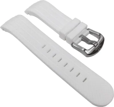 Produktbild von TW STEEL Ersatzband 22mm Kautschuk weiß mit Edelstahlschließe TW94