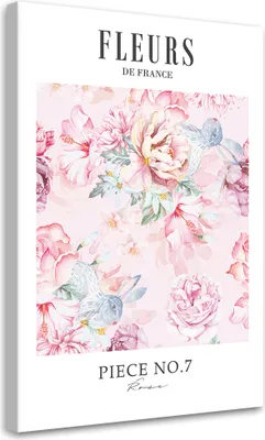 Produktbild von Leinwandbild Puderige Pfingstrosenblüten Shabby Chic 40x60 Feeby Rosa bild für die wand bereit zum aufhängen