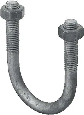 Produktbild von Bügelschraube / Rundbügel M8, 1" (33,7 mm), feuerverzinkt, inkl. Muttern