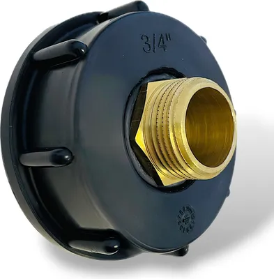 Produktbild von IBC Container Adapter Kappe Außengewinde 3/4 Zoll Doppelnippel Messing