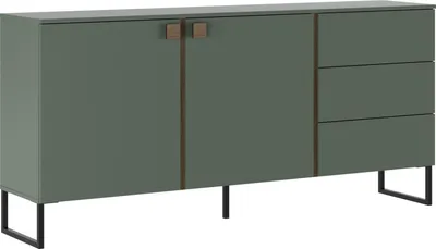 Produktbild von Zimmer - Anrichte, 184x40x86h cm Grün, 3 Schubladen