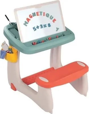 Immagine prodotto di Scrivania per bambini Smoby Petit Ecolier, 80 accessori, verde, 63 x 69 x 58 cm, dai 3 anni in su