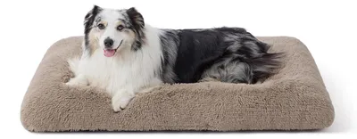 Productafbeelding van Hondenbed XL, wasbaar, zacht, 104x69 cm, kleur: kameel
