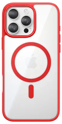 Produktbild von Zanaé, MagSafe Hülle für iPhone 16 Pro Max mit Weichem Rand und Erhöhter Kamera, Rot