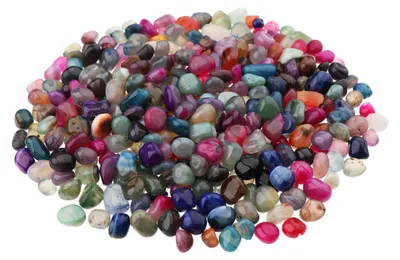 Trommelsteine Achat 300 g, 5-10 mm, bunte Dekoration