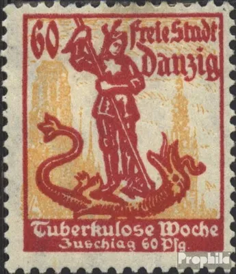Produktbild von Briefmarken Danzig 1921 Mi 91 mit Falz Tuberkolose