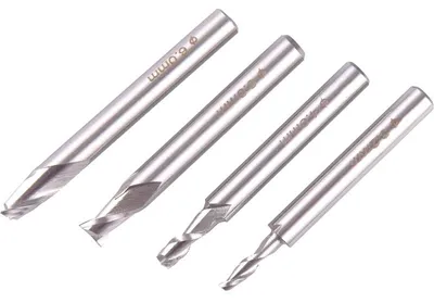 Produktbild von EXTOL CRAFT Schaftfräser, Satz mit 4 Stück, ?3,2-4-6-6,3 mm, HSS6542