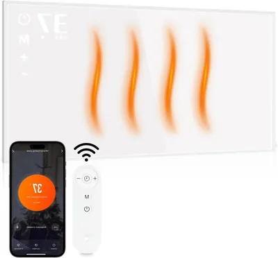 Zdjęcie produktu dla Ogrzewanie podczerwienią - Panel grzewczy ścienny - Ogrzewanie pomieszczeń - Energooszczędny - 450 W - Biały