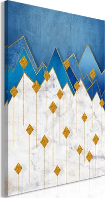 Produktbild von Italienischer Leinwand Leinwandbild - Snowy Land (1 Part) Vertical 80x120 cm Abstrakt c-A-0194-b-a
