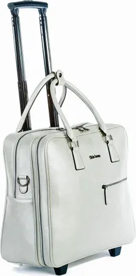 Produktbild von Damen rollende Aktentasche Trolley silber-weiß Bowatex, Laptoptrolley Tasche