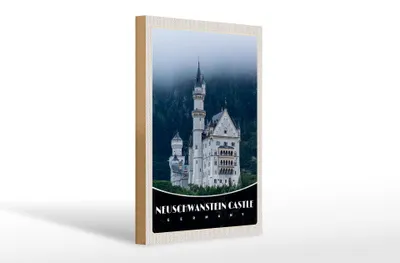 Produktbild von Holzschild Reise 20x30cm Neuschwanstein Schloss Marienbrücke
