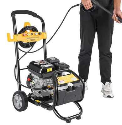Produktbild von Hochdruckreiniger, Benzinbetrieb - 7,5 PS Motor - 2200 PSI Druck - 3400 U/min - 5 Düsen