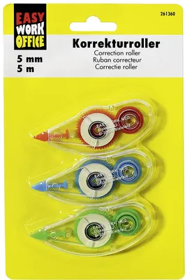 Produktbild von EASY WORK Mini-Korrekturroller 3-teilig. 12 Stück Verkaufseinheit 261360 4332539077182