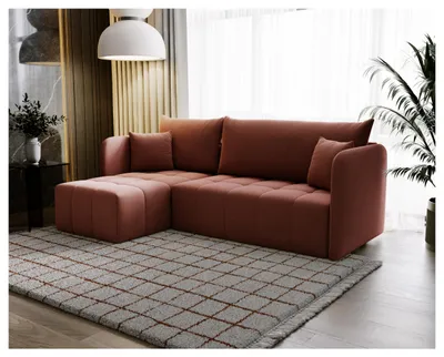 Produktbild von FurMeb24 ECKSOFA SALTO L - 210 x 140 cm MONOLITH 63 - mit schlaffunktion und bettkasten
