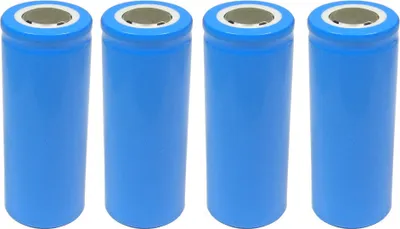 Produktbild von 4x Trade-Shop 26650 Akku Zelle 3000mAh 3,2V Hochstromfest Schnelladefähig Rohzelle zum Selbsteinbau Austausch ohne Lötfahnen Flattop im Schrumpfschlauch Ersatzakku Austauschakku Industriezelle