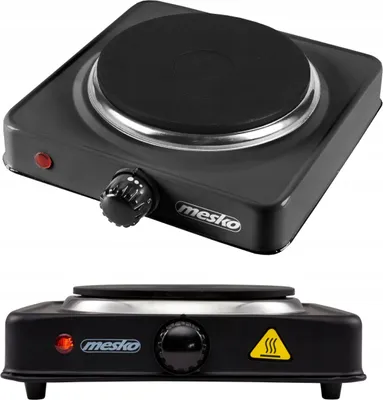 Produktbild von Mesko MS 6508 Tragbare Elektrische Einzelkochplatte, 1000W, Schwarz