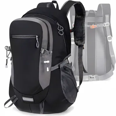 Produktbild von 30L Trekkingrucksäcke Wanderrucksack Wasserabweisender Kletter-Camping-Rucksack Reise-Tagesrucksack mit Regenschutz Schwarz Retoo