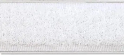 Produktbild von Interdeco Flauschband / Filzband selbstklebend 20 mm Weiß, Pack. 1 Meter