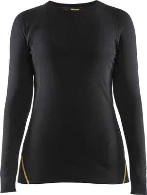 Produktbild von Blakläder® Damen Flammschutz Thermo-Shirt, 78% Wolle schwarz 7213 1075, Farbe:schwarz, Größe:L