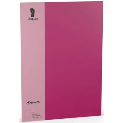 Produktbild von Rössler Papier 220701546 Coloretti Briefbogen - A4, 80g, 10 Blatt, amarena