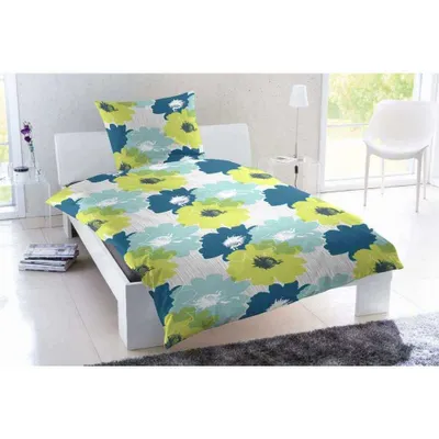 Produktbild von Hausmarke Magita Microfaser Bettwäsche 135x200 cm + 80x80 cm Grün