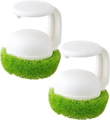 Image de Lot de 2 brosses à vaisselle avec support, pour le nettoyage de la vaisselle