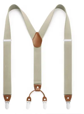 Produktbild von Herren-Hosenträger – 3,5 cm breit – X-Form – 4 Metallclips – Elastisch und verstellbar