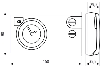 Imagen del producto de Termostato para relojes RAM 722, modelo Theben 7220030, código 4003468722015