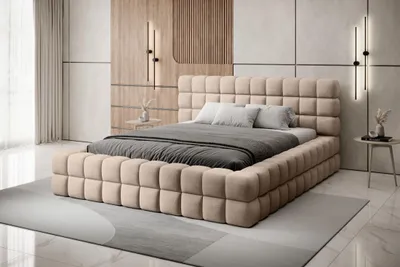 Produktbild von Polsterbett mit Stauraum 160x200 DELVIRO - Dunkelbeige
