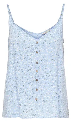 Immagine prodotto di Solo canottiera Damen Onlastrid WVN, colore blu chambray con motivo a fiori, taglia 40