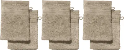 Produktbild von REDBEST Waschhandschuh Chicago" 6er-Pack taupe 15x21 cm"