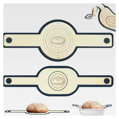 Produktbild von 2 Stück Silikon-Backmatten, Antihaft-Backunterlage für Brot, Gebäck und Baguette